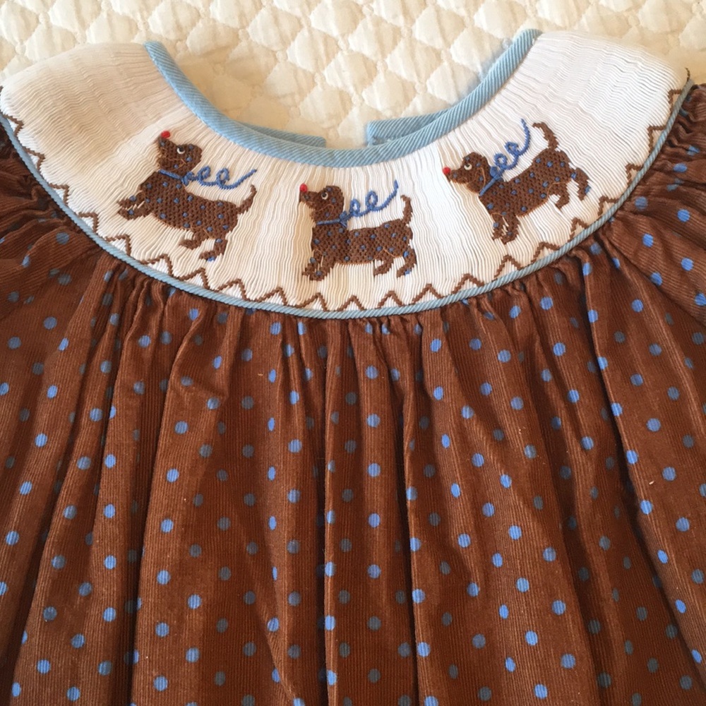 EUC Corduroy Smocked Dress by Banana Split